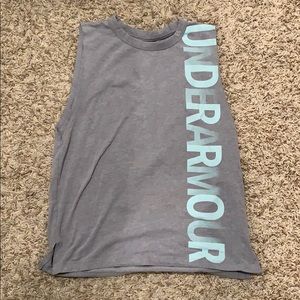 Under Armour Gray Muscle Tee Size Small.